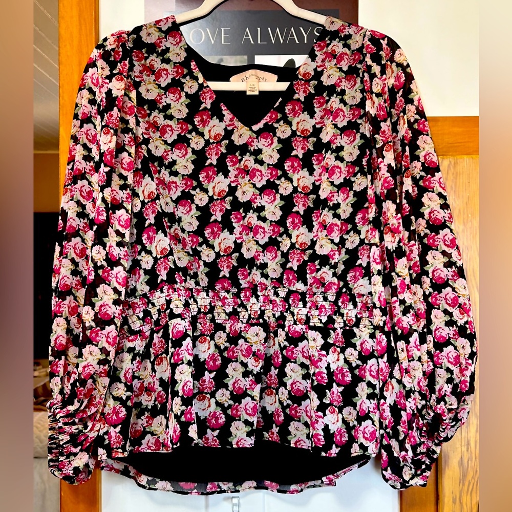 Floral peplum blouse
